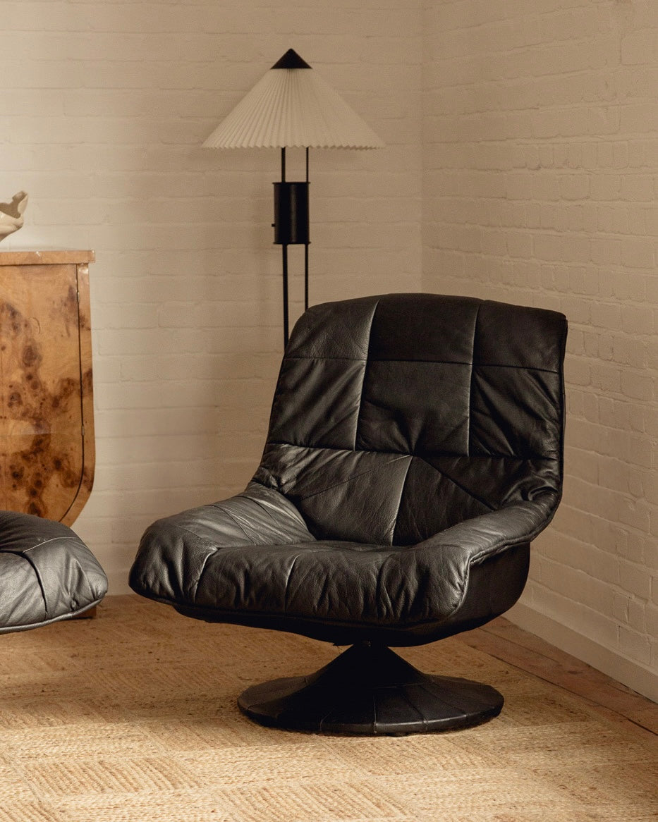 Mid Century Leather Armchairs