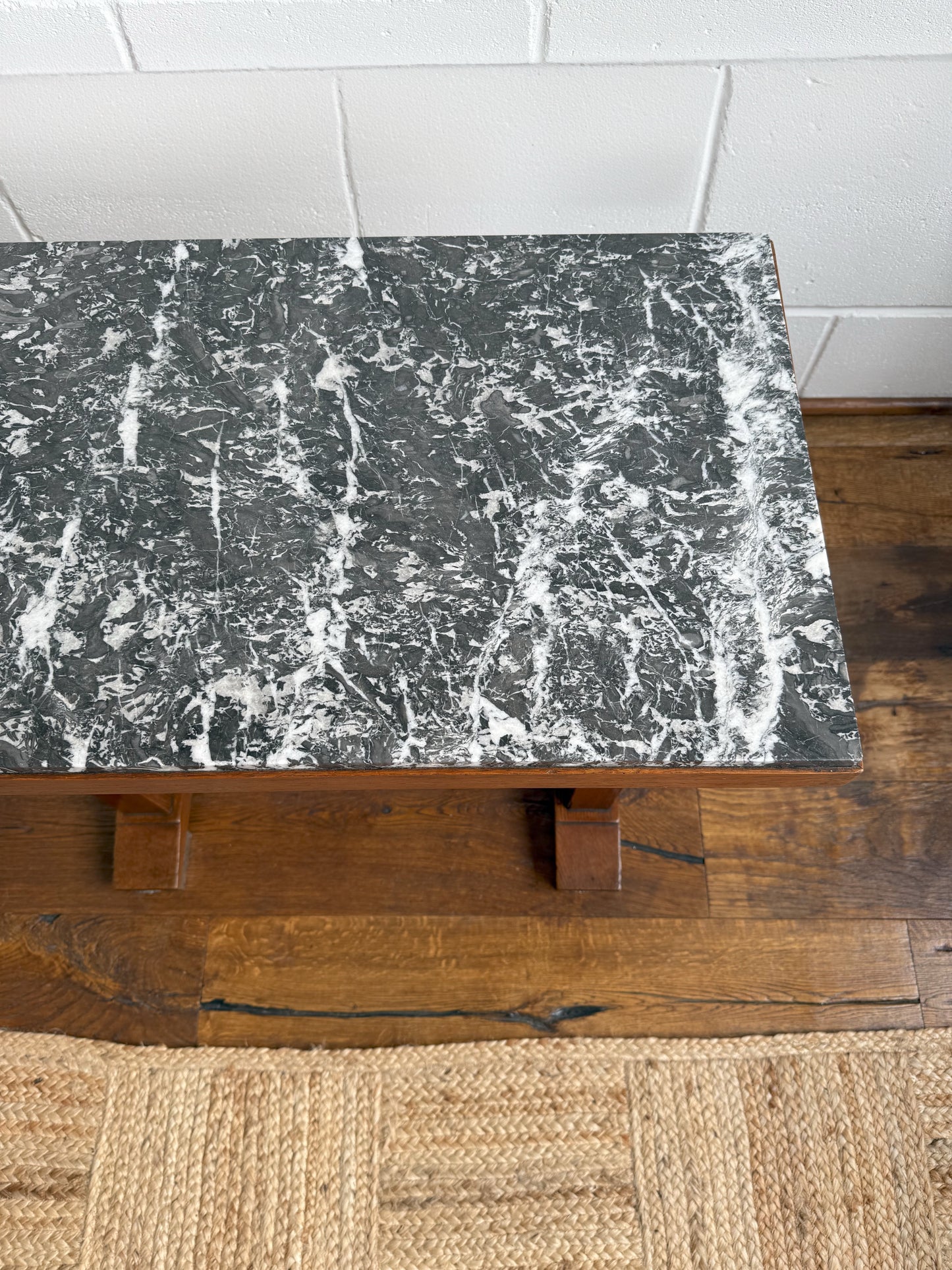 Marble Top Art Deco Console