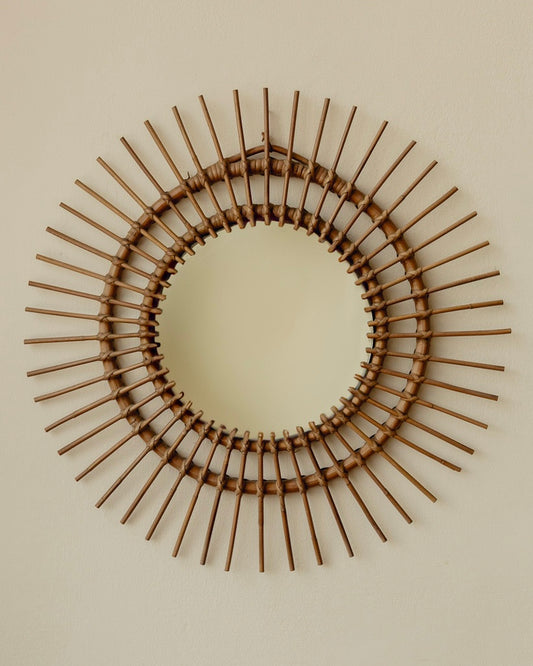 1970s Italian Bamboo Mirror