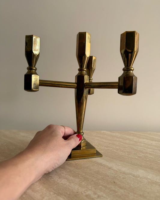 Solid Brass Swedish Candelabra