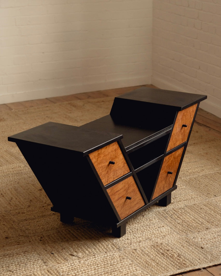 Art Deco Revival Hall Cabinet