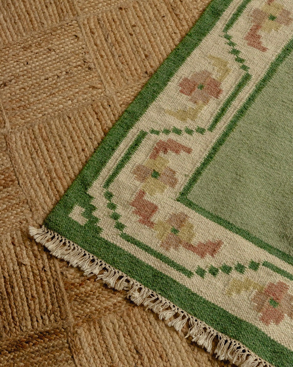 Swedish Hand Woven Wool Rug