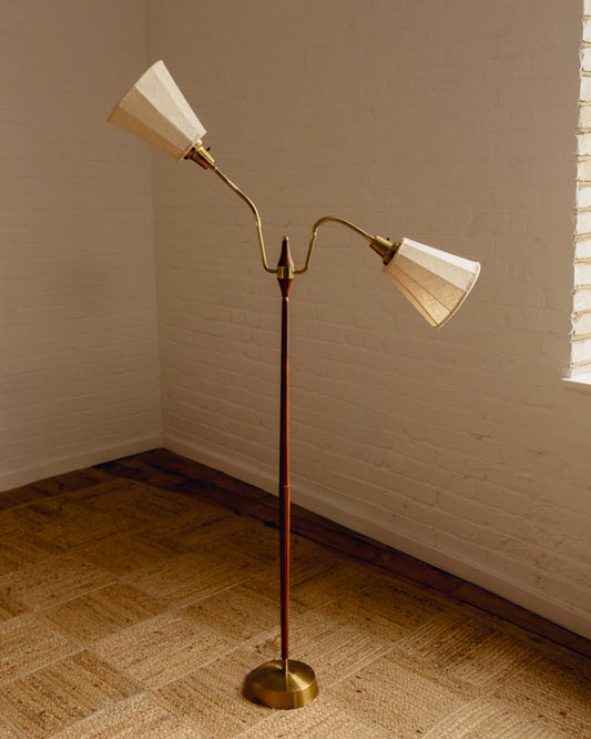 Swedish Brass Floor Lamp