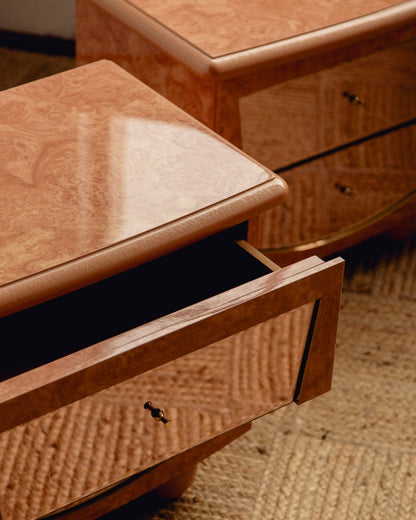 Burl Bedside Tables