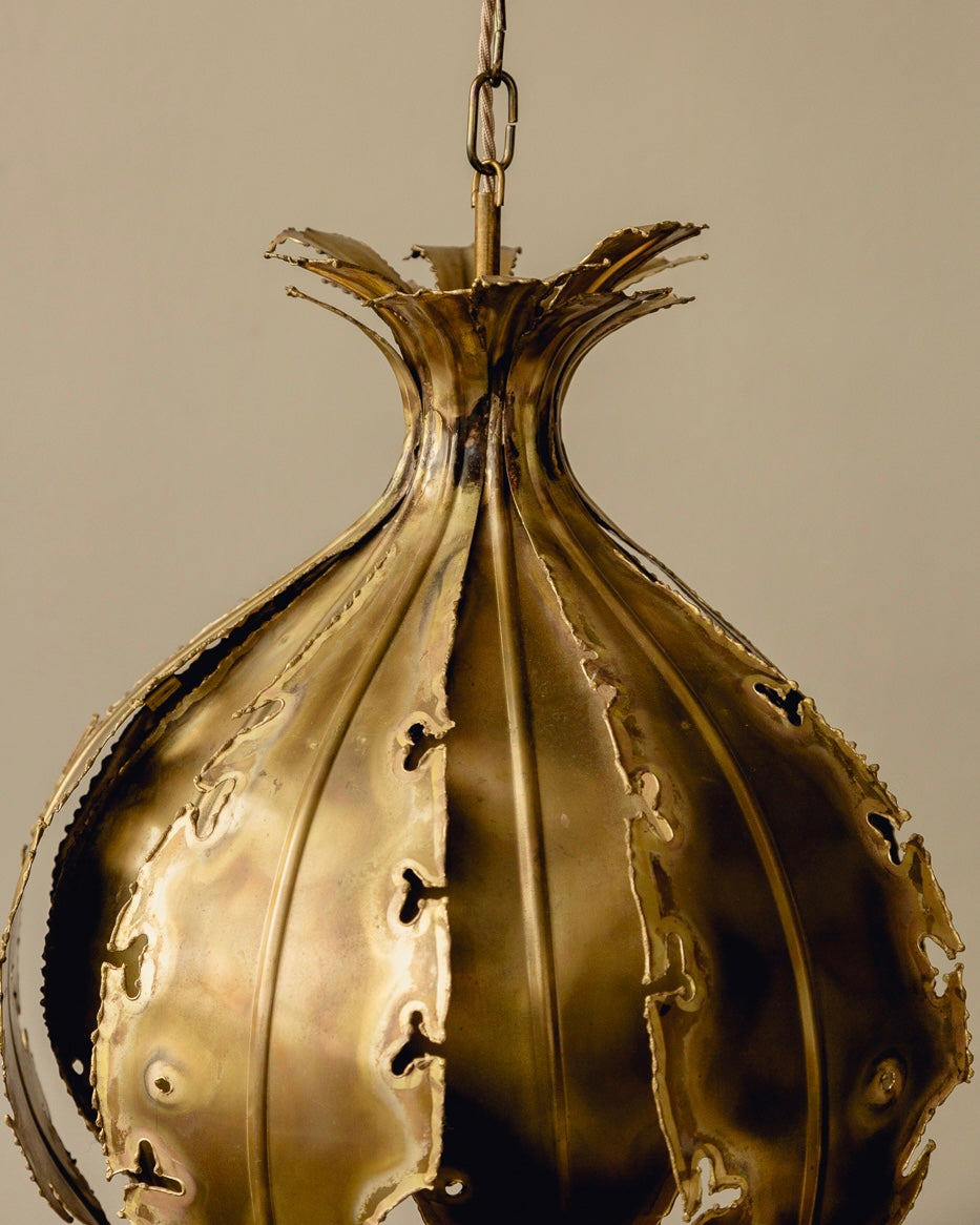 "Onion" Brass Ceiling Light by Sven Aage Holm Sørensen