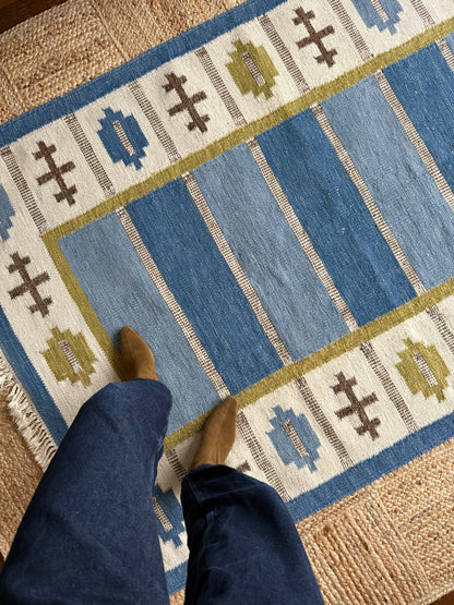 1950’s Swedish Hand Woven Wool Rug