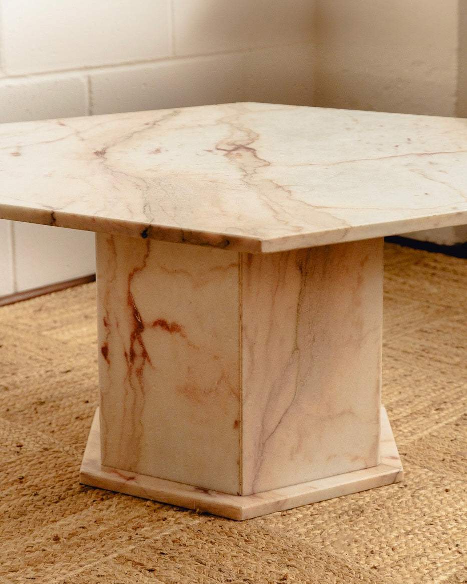 Pink Marble Coffee Table