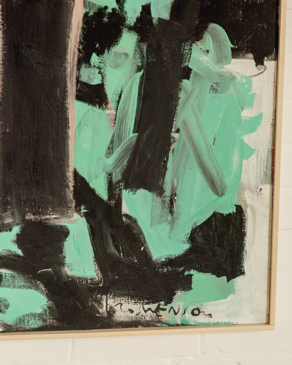 Abstract Mint and Blush