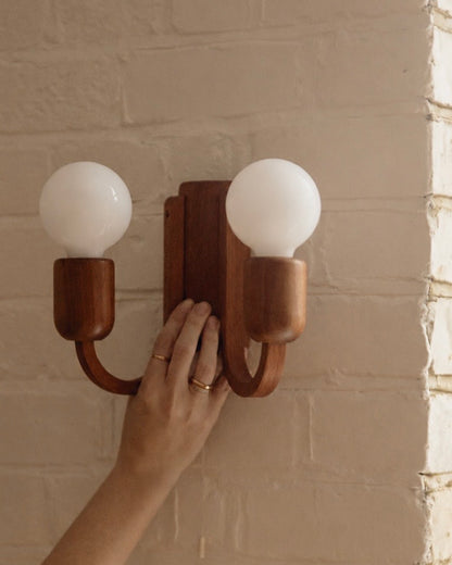 Domus Wall Light - Dark Oak