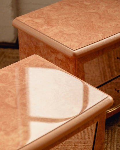 Burl Bedside Tables