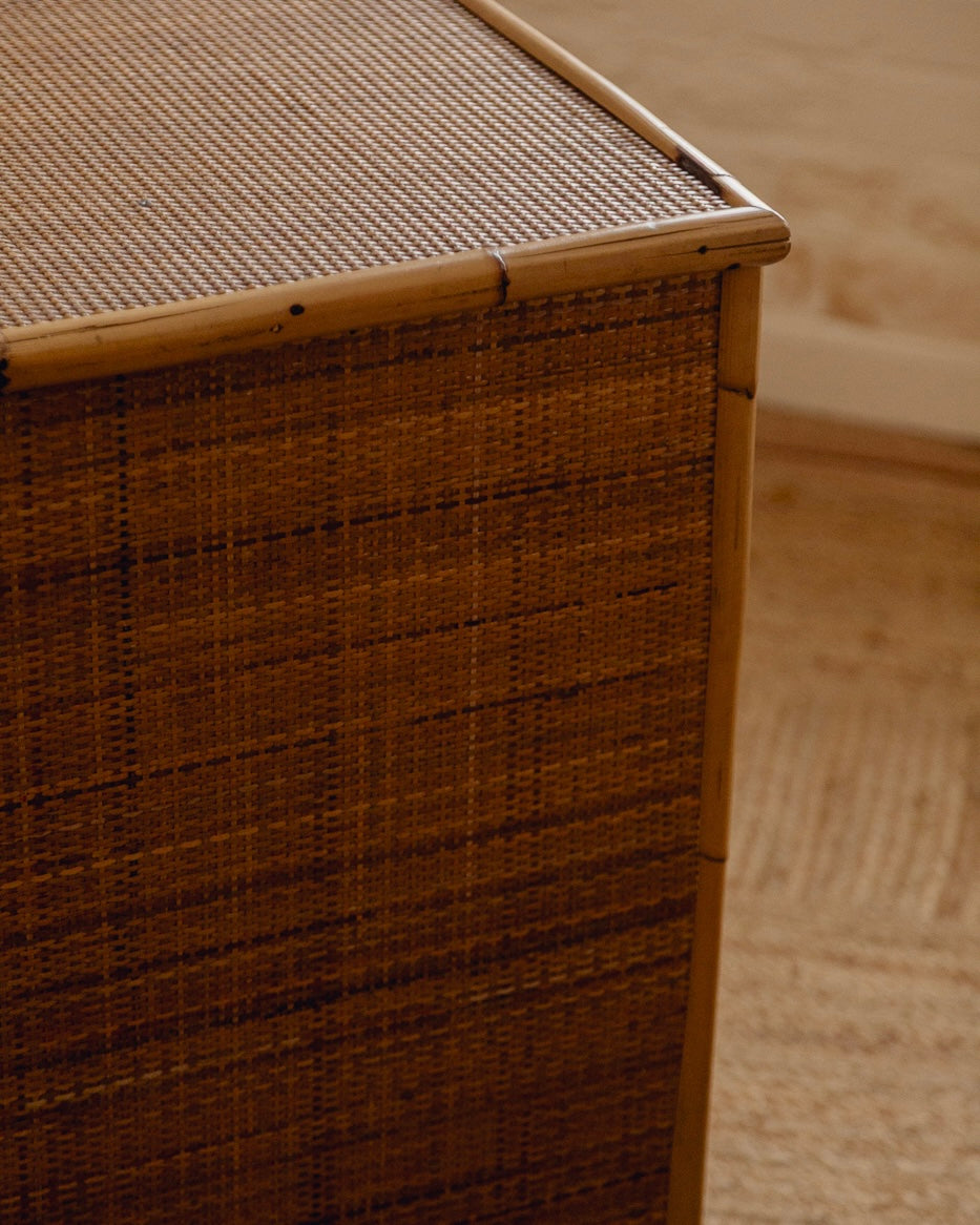 Italian Rattan and Bamboo Drawers