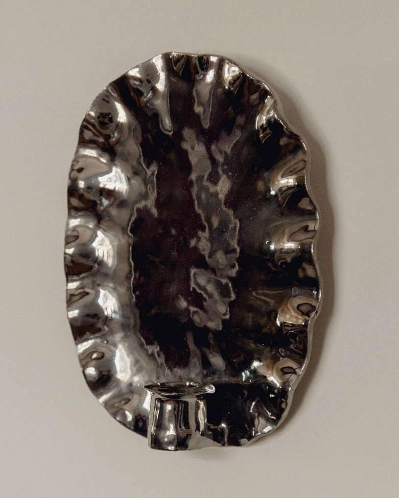 The Ortigia Sconce - 24 Karat Platinum Glaze