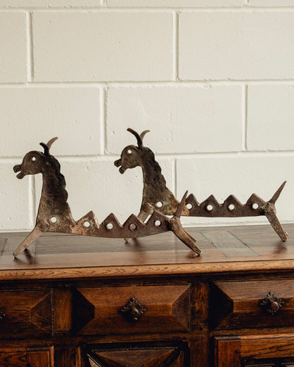 Wrought Iron Fire Dragons