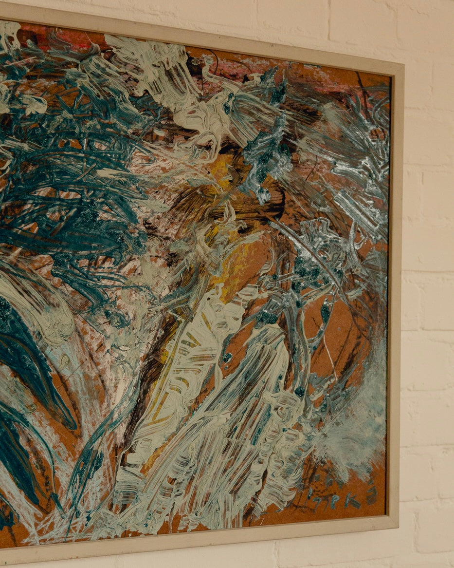 Abstract Ochre and Blue