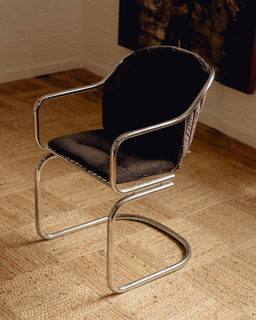 Chrome Dining Chairs Attributed to Gastone Rinaldi for Rima 1970s
