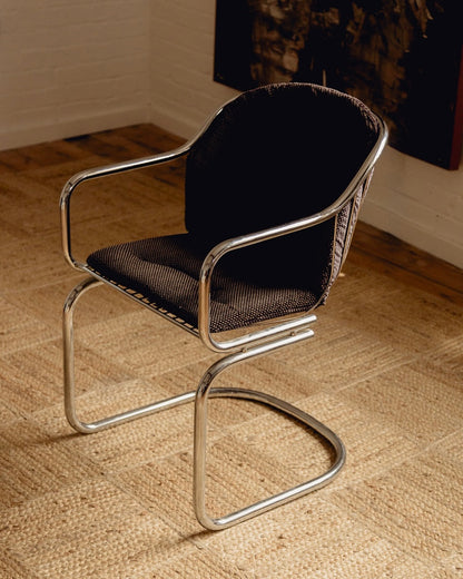 Chrome Dining Chairs Attributed to Gastone Rinaldi for Rima 1970s