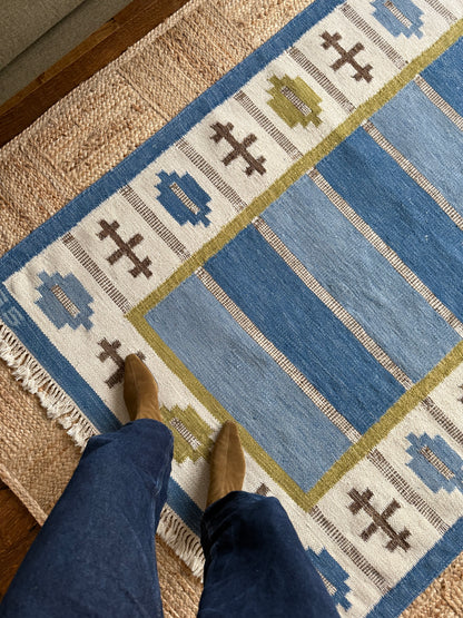 1950’s Swedish Hand Woven Wool Rug