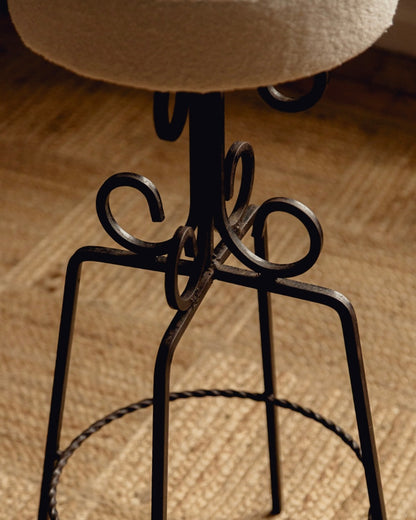 ON HOLD - French Wrought Iron Stools