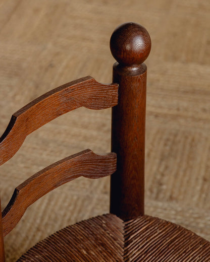 Small Oak Chair Attributed to Charles Dudouyt