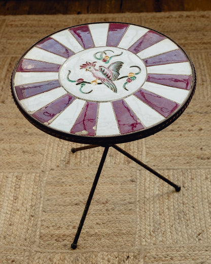 French Ceramic Side Table
