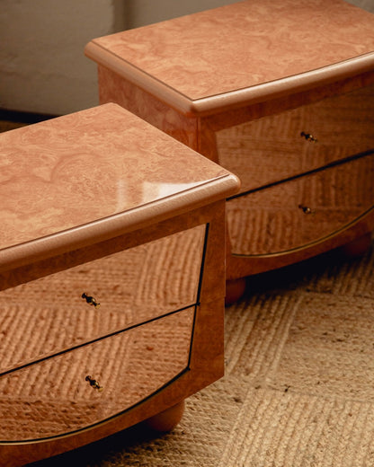 Burl Bedside Tables