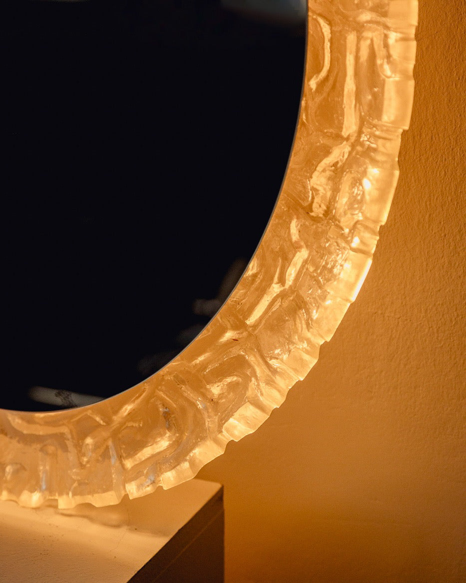 Oval Mid Century Backlit Mirror
