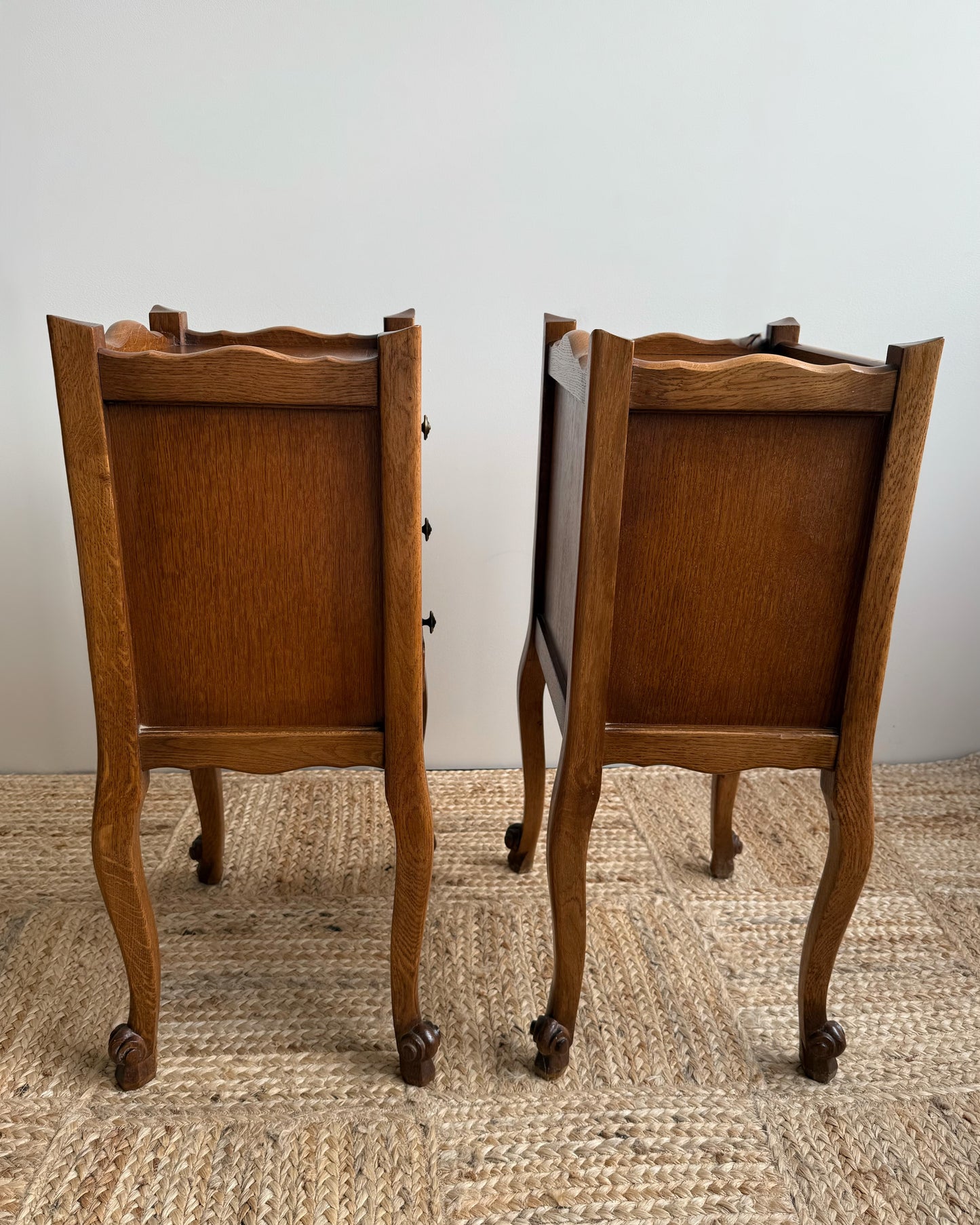 Wavy Top French Oak Bedsides