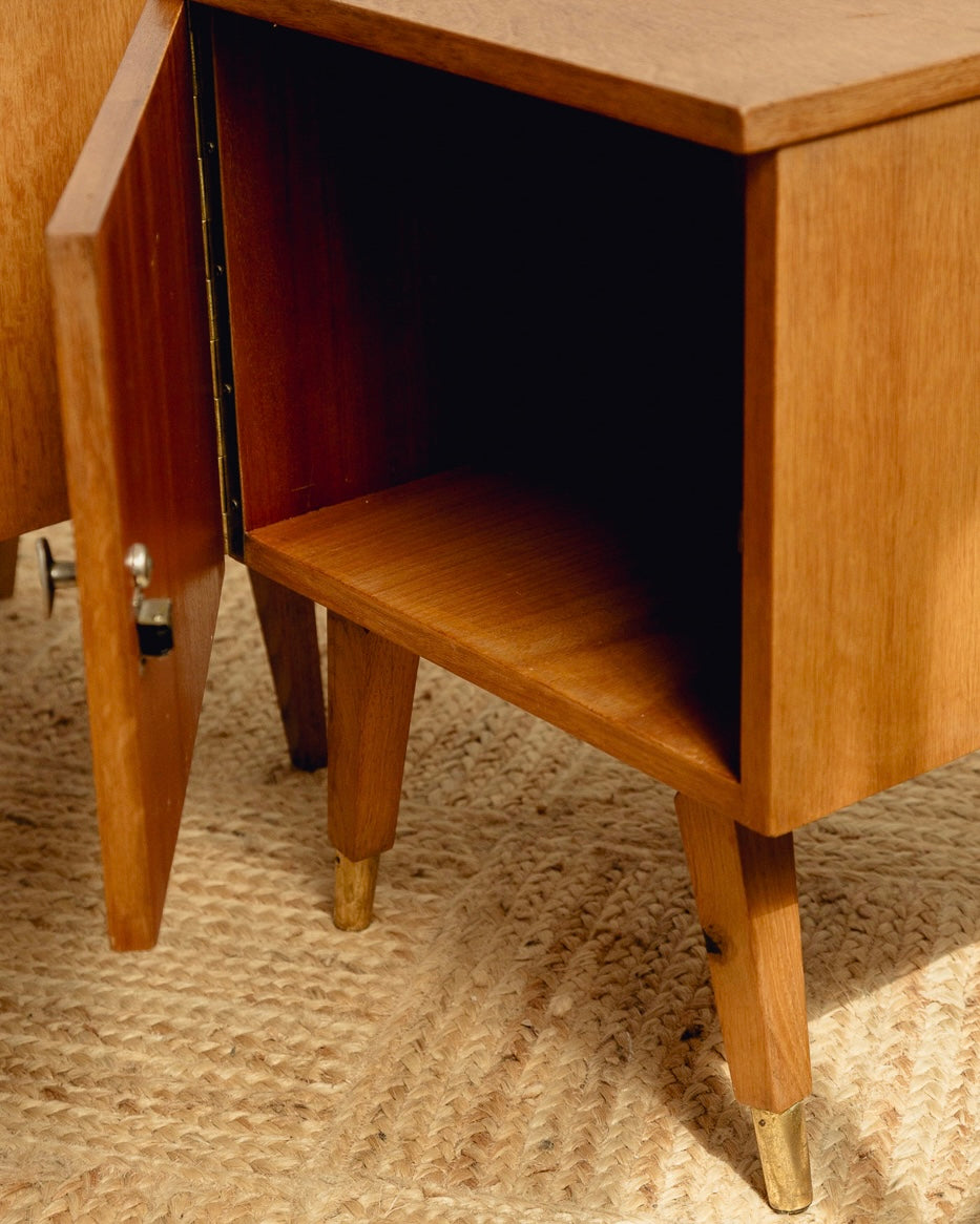 Pair of Brutalist Bedside Tables