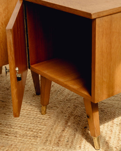 Pair of Brutalist Bedside Tables