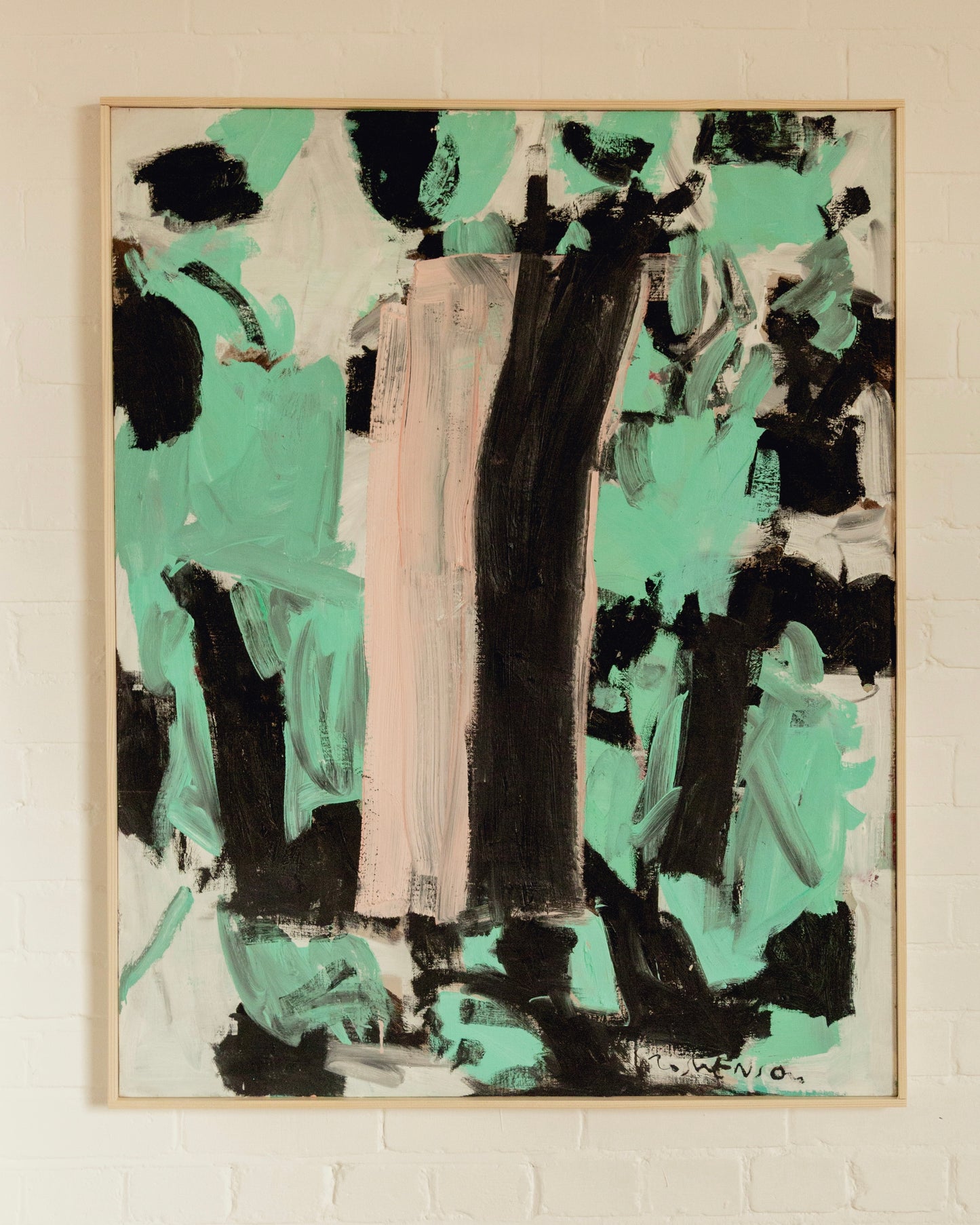 Abstract Mint and Blush