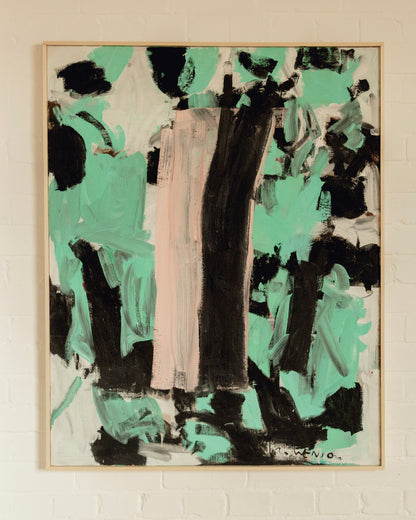 Abstract Mint and Blush
