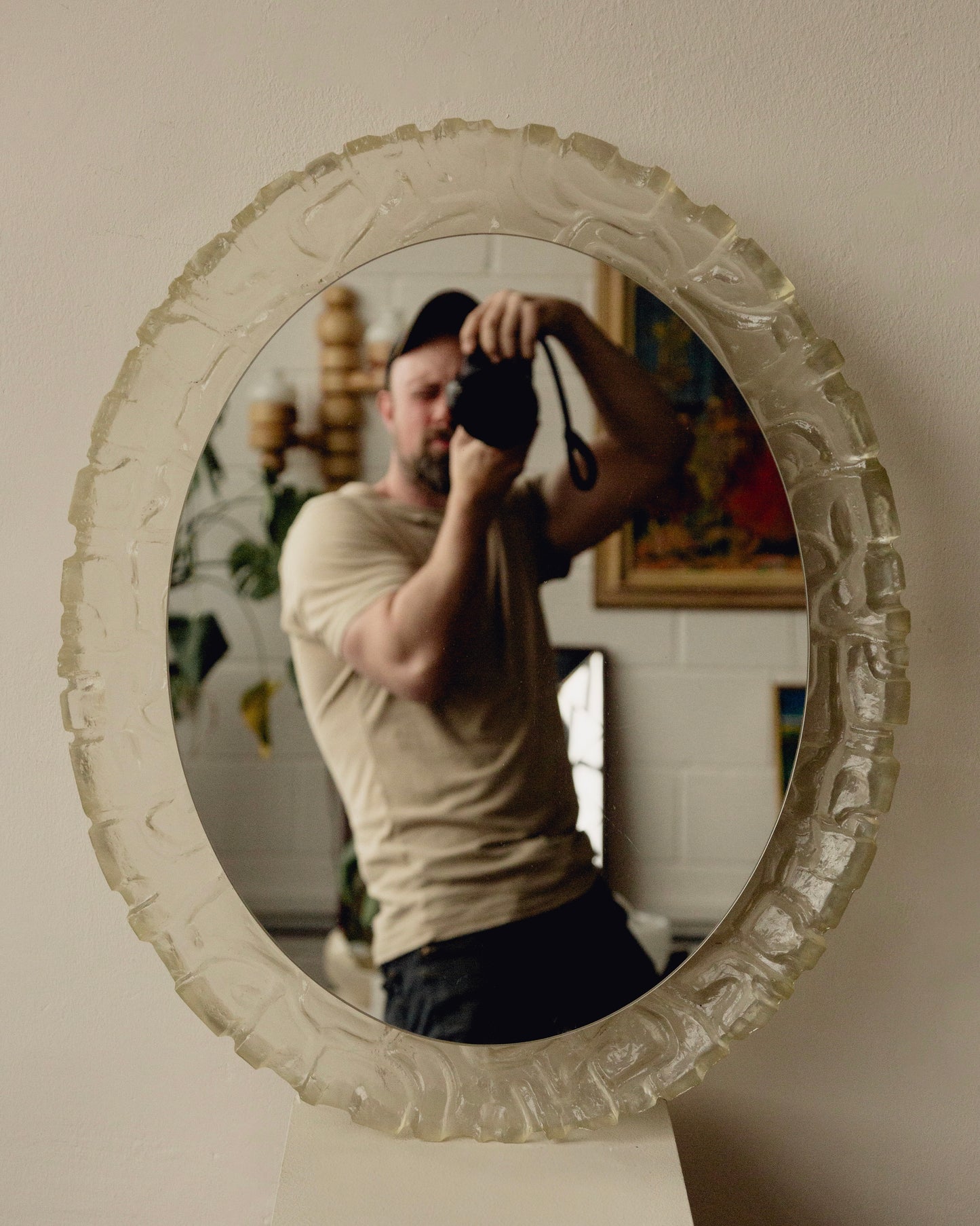 Oval Mid Century Backlit Mirror