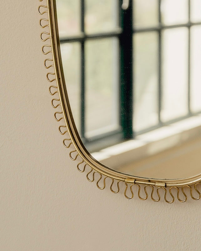 Brass Loop Mirror by Joseph Frank