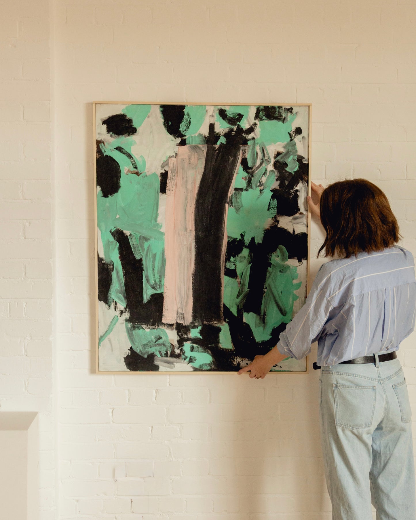Abstract Mint and Blush