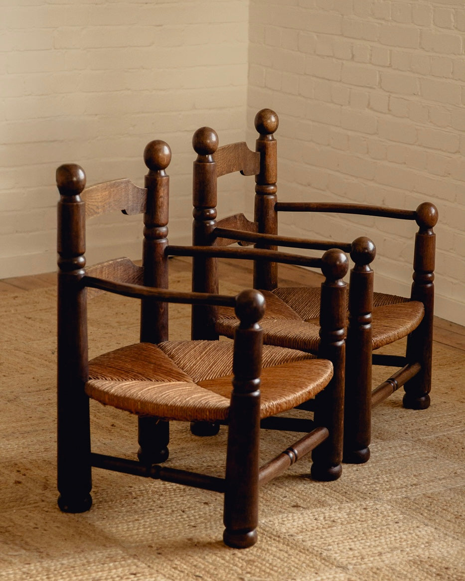 Low Rush Side Armchairs by Charles Dudouyt