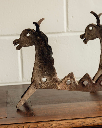 Wrought Iron Fire Dragons