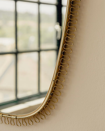 Brass Loop Mirror by Joseph Frank