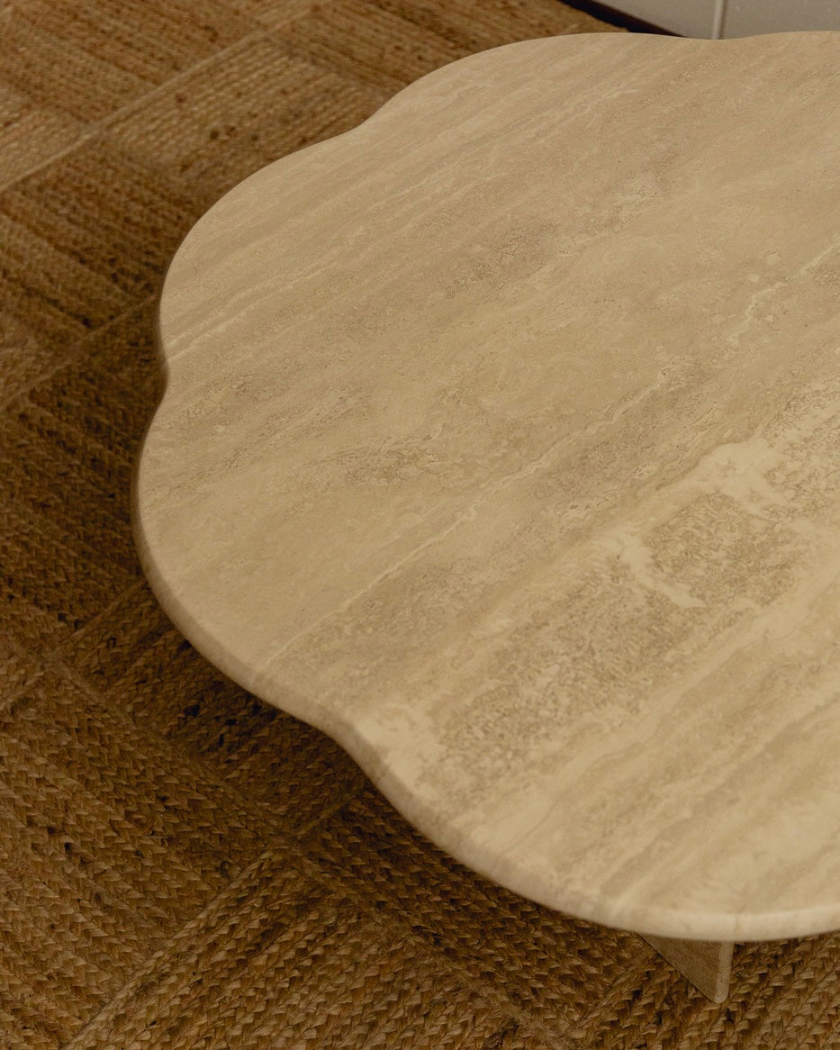 Flower Travertine Coffee Table