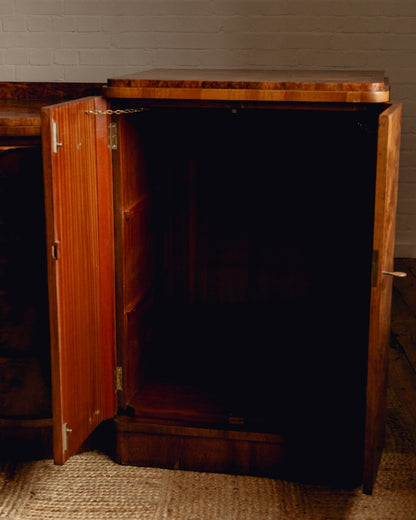 Art Deco Burl Walnut Sideboard