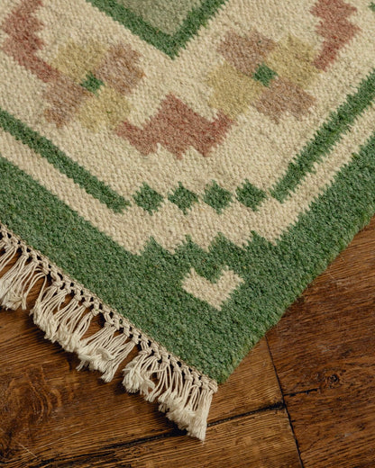 Swedish Hand Woven Wool Rug