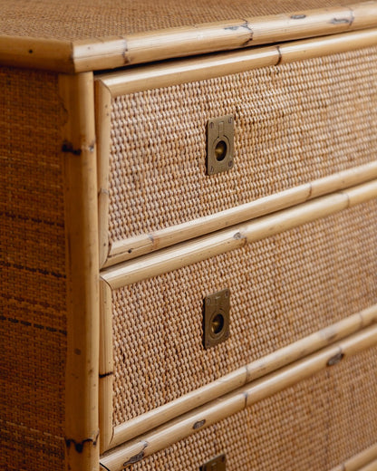 Italian Rattan and Bamboo Drawers