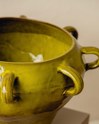 Large French Glazed Pot / Vase