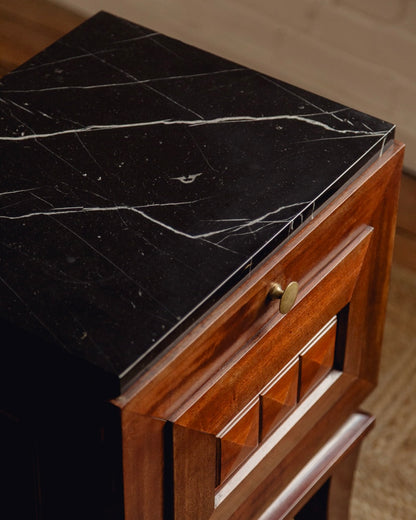 French Marble Top Bedside Tables