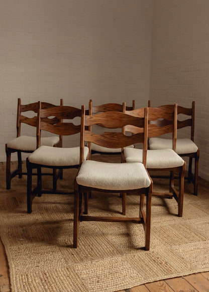 Guillerme & Chambron Razor Back Dining Chairs