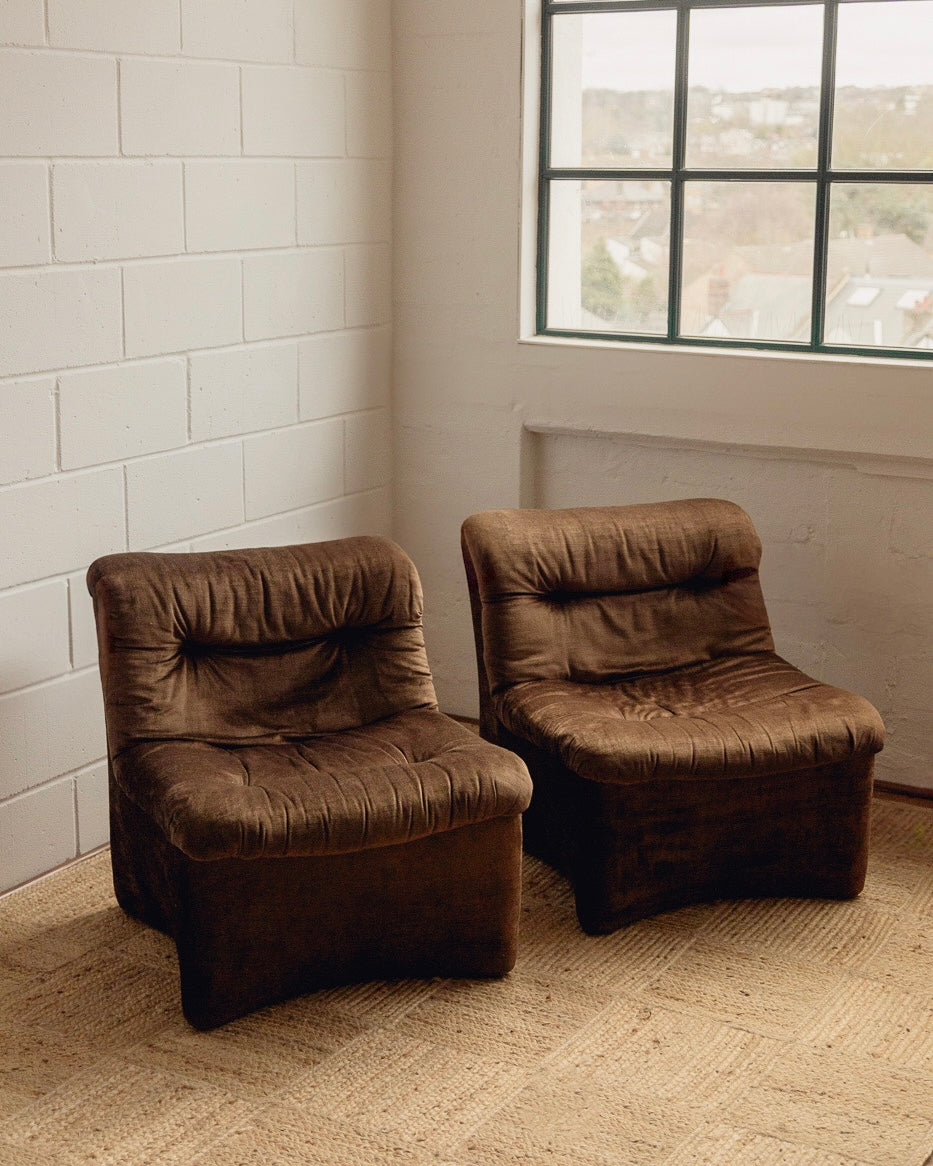 Pair Italian Modular Armchairs