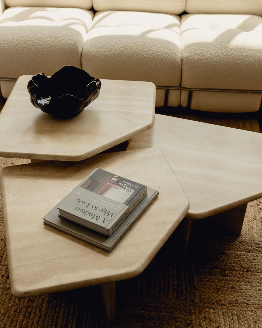 Travertine Trio Coffee Table