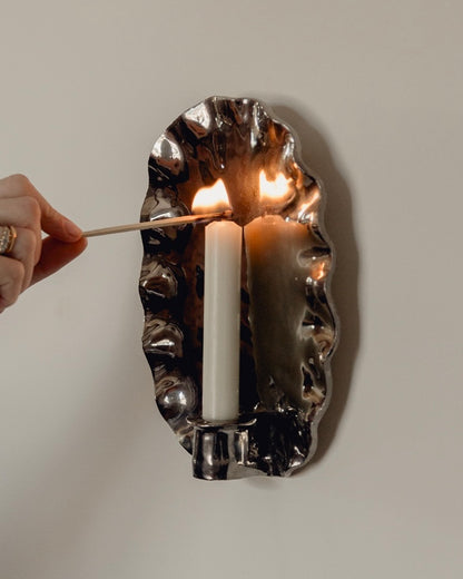 The Ortigia Sconce - 24 Karat Platinum Glaze