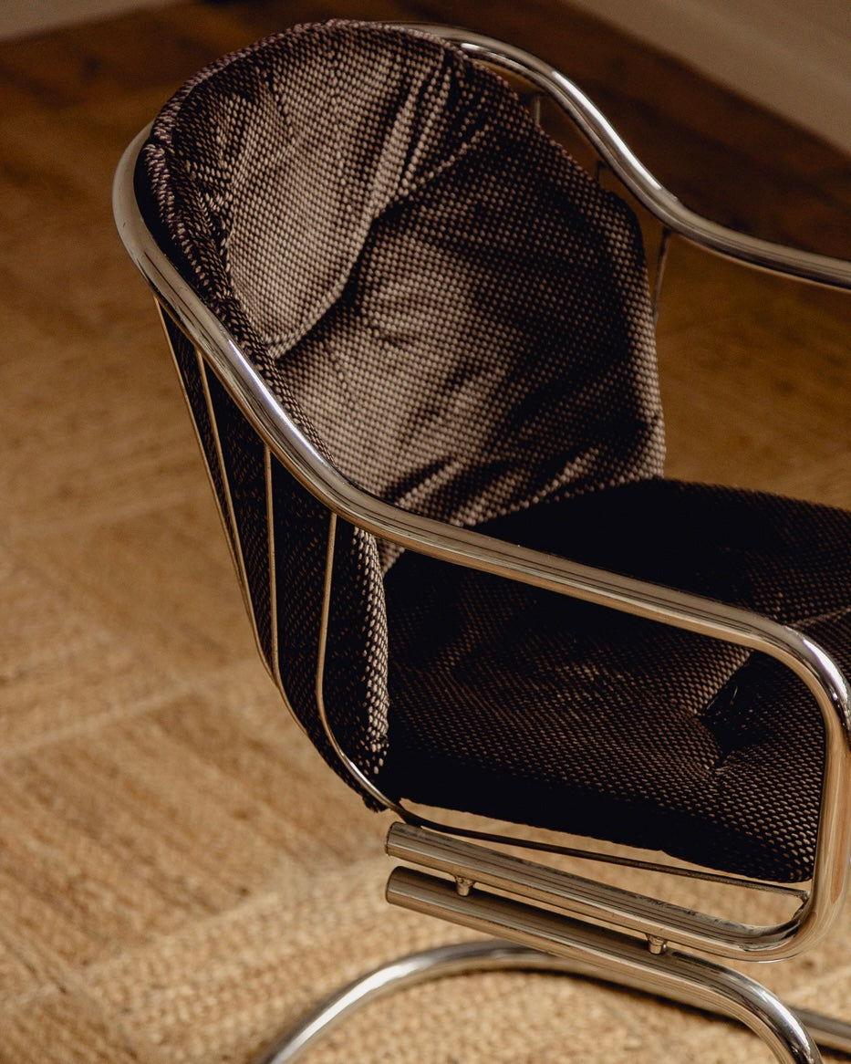 Chrome Dining Chairs Attributed to Gastone Rinaldi for Rima 1970s
