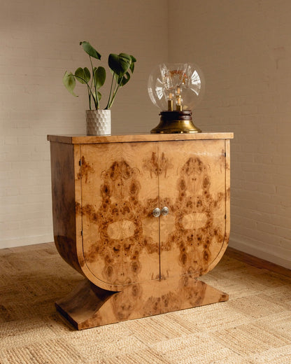 Burl Art Deco Cabinet