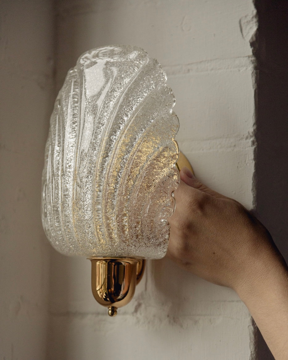 Pair of Murano Scalloped Wall Lights